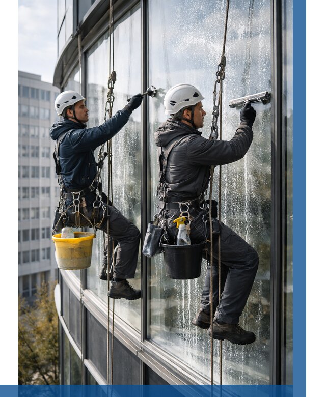 Мойка панорамных окон в Надыме от 363 р. заказать у ВЫСОТНИК-Ндм