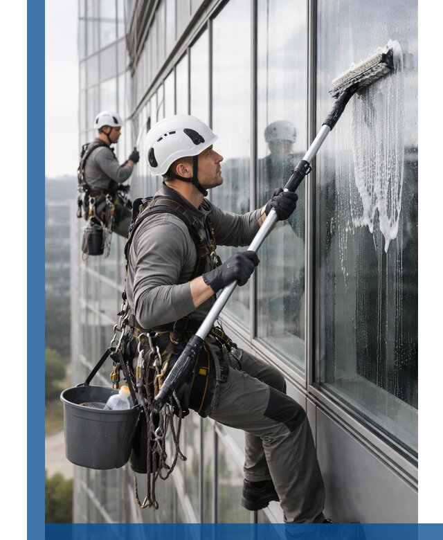 Высотная мойка сплошного остекления с выездом в Надыме