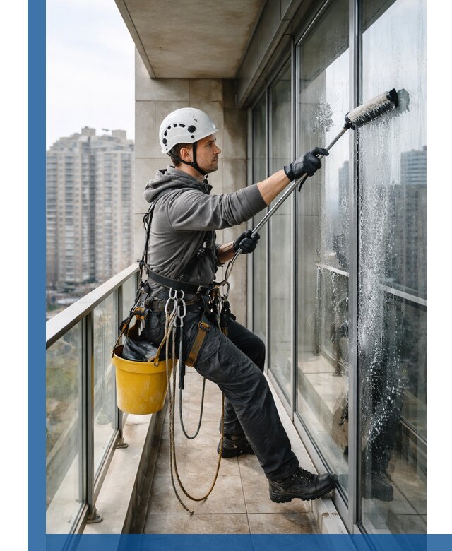 Профессиональная мойка балконного остекления в Надыме