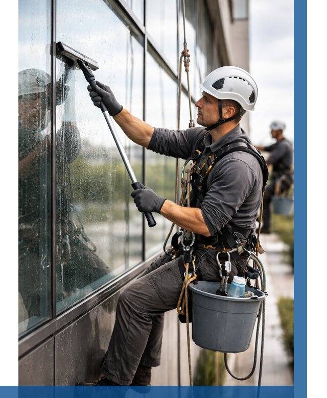 Мойка стеклянных фасадов в Надыме от 208 р. | ВЫСОТНИК-Ндм