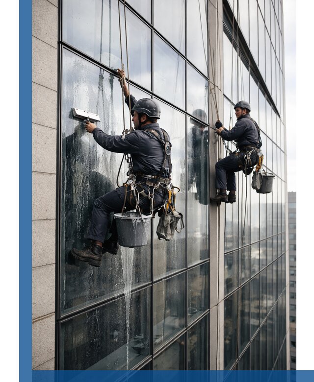 Профессиональная мойка стеклянных фасадов зданий в Надыме