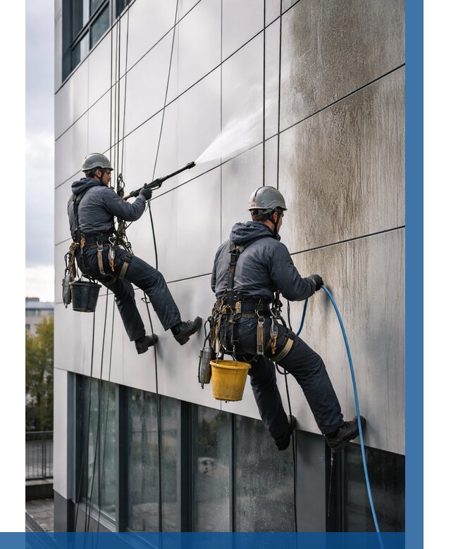 Мойка фасада из композита в Надыме по цене от 311 р. | ВЫСОТНИК-Ндм