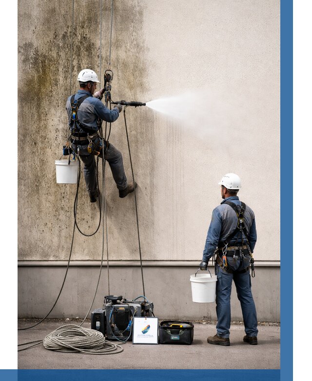 Очистка фасада от плесени в Надыме от 311 р. | ВЫСОТНИК-Ндм