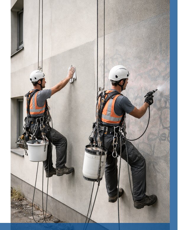 Антиграффити покрытие фасада в Надыме от 623 р. | ВЫСОТНИК-Ндм