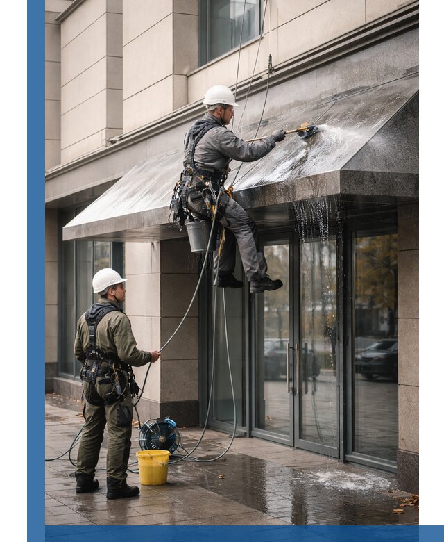 Профессиональная мойка козырьков и навесов в Надыме