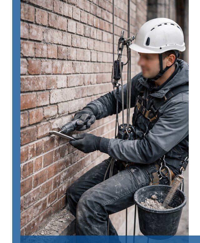 Расшивка кирпичных швов фасадов и стен, ремонт в Надыме