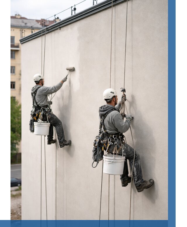 Покраска оштукатуренного фасада в Надыме от 332 р. | ВЫСОТНИК-Ндм