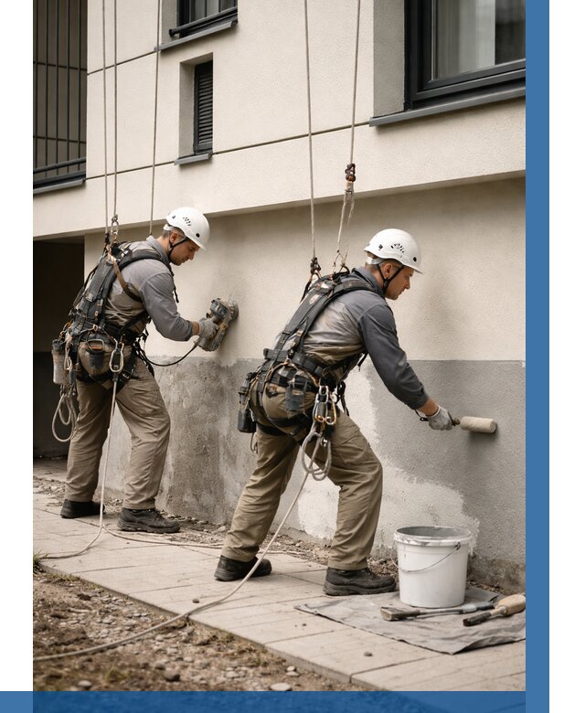 Окраска цоколя здания в Надыме от 467 р. под ключ | ВЫСОТНИК-Ндм