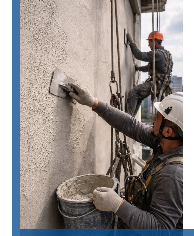 Декоративная штукатурка фасада с утеплением и защитой в Надыме