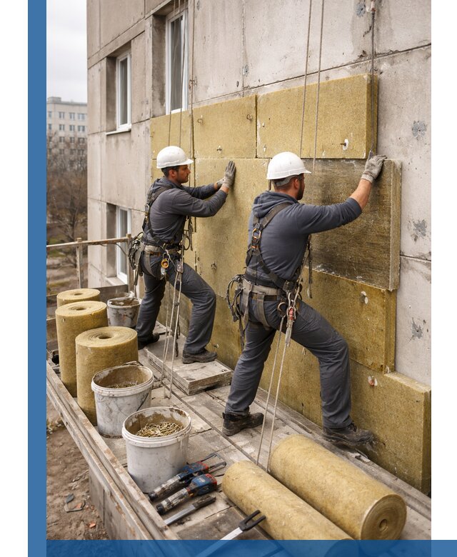 Утепление фасада минватой в Надыме под ключ с гарантией