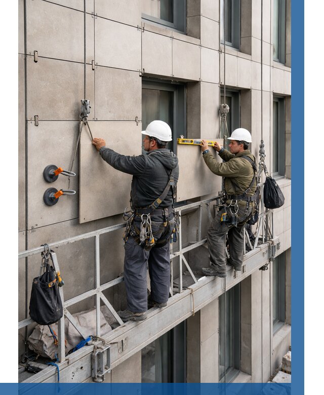 Монтаж керамогранита на фасад в Надыме от 2595 р. | ВЫСОТНИК-Ндм