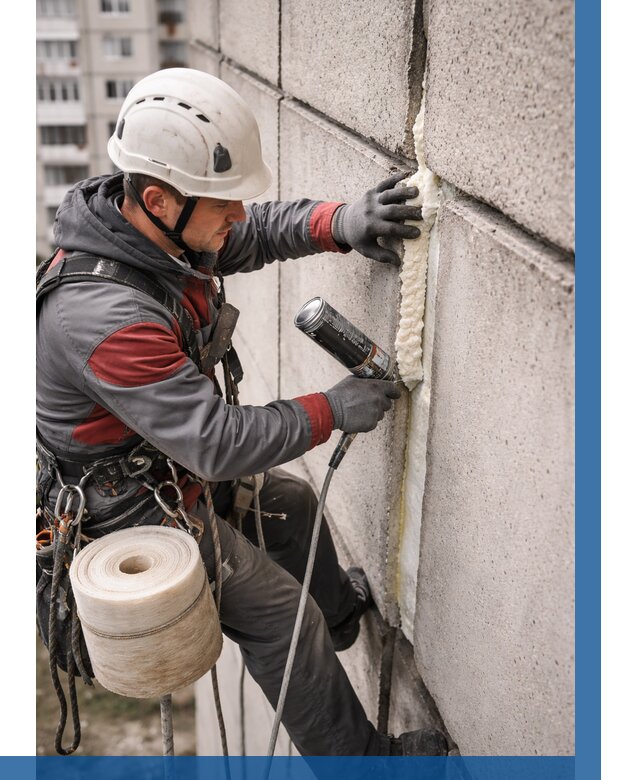 Утепление межпанельных швов в Надыме от 726 р. | ВЫСОТНИК-Ндм