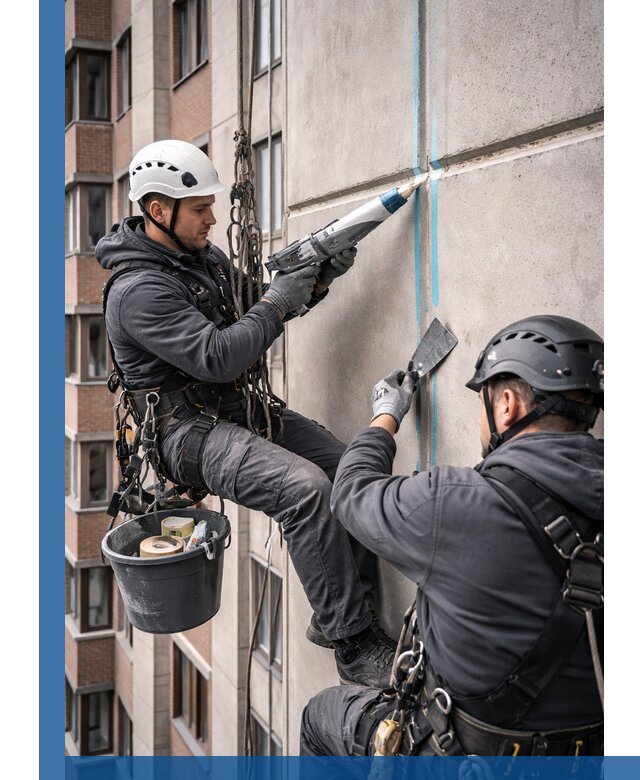 Вторичная герметизация швов фасада и кровли в Надыме