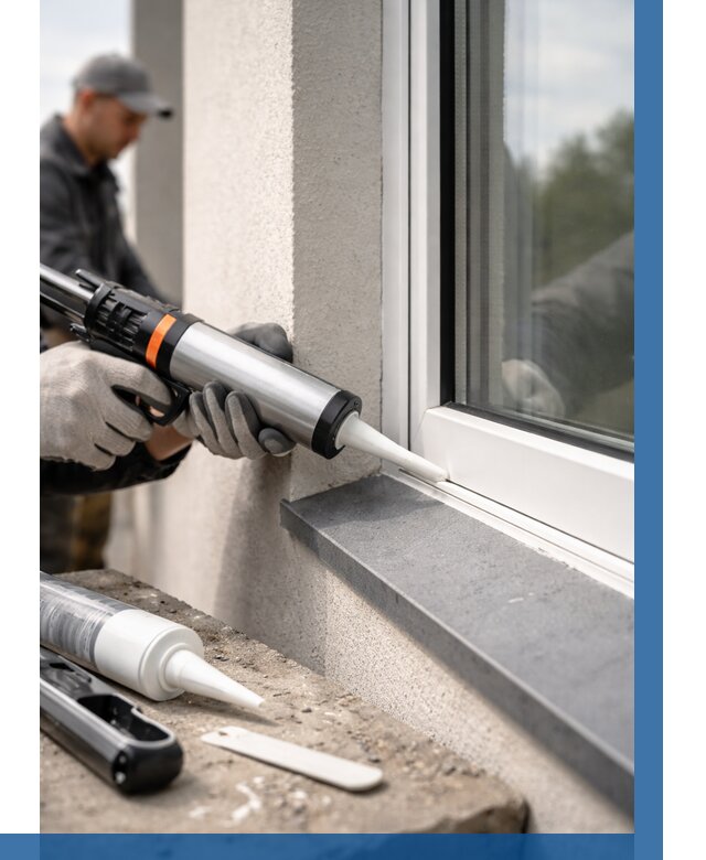 Герметизация монтажных швов окон в Надыме от 675 р. | ВЫСОТНИК-Ндм
