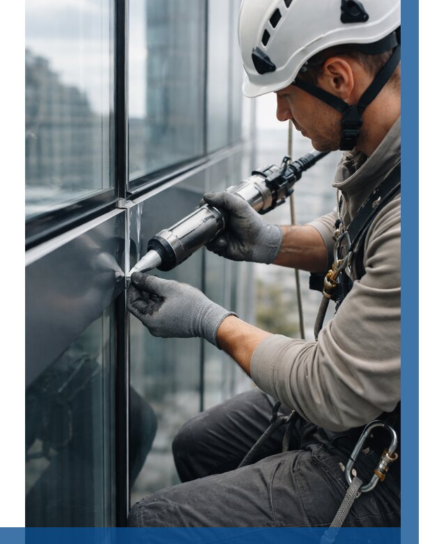 Герметизация стыков витража в Надыме от 1245 р. | ВЫСОТНИК-Ндм