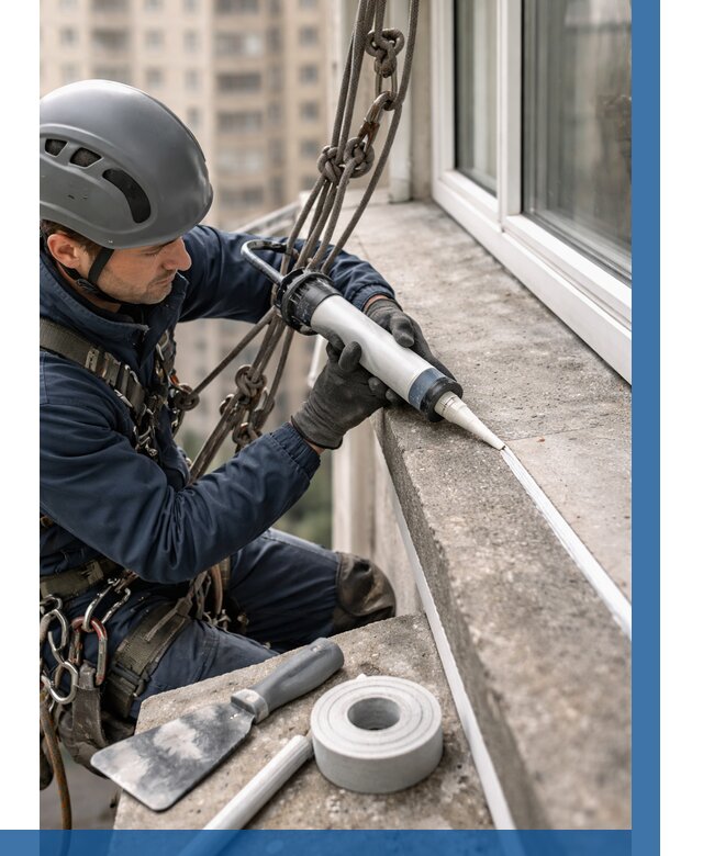 Герметизация балконного козырька в Надыме от 4670 р. | ВЫСОТНИК-Ндм