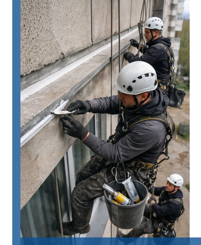 Герметизация примыкания балкона в Надыме под ключ с гарантией