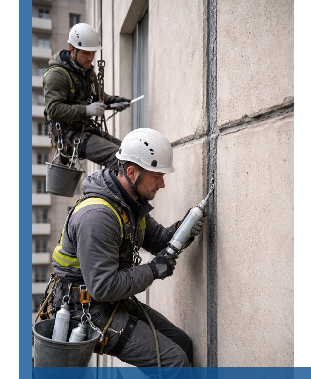 Герметизация деформационных швов фасада в Надыме качественно