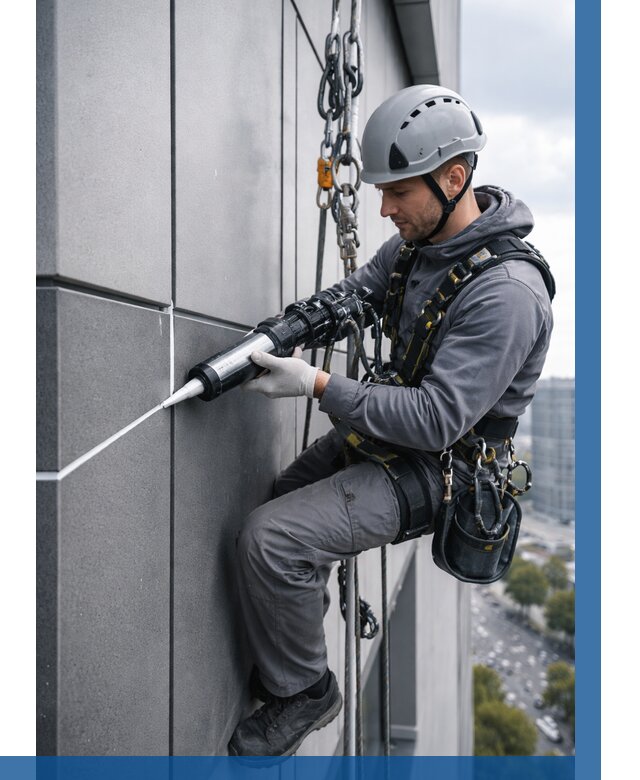 Герметизация стыков фасадных панелей в Надыме от 6746 р.| ВЫСОТНИК-Ндм