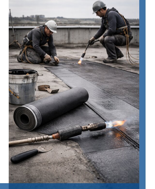 Ремонт рулонной кровли в Надыме от 675 р. | ВЫСОТНИК-Ндм