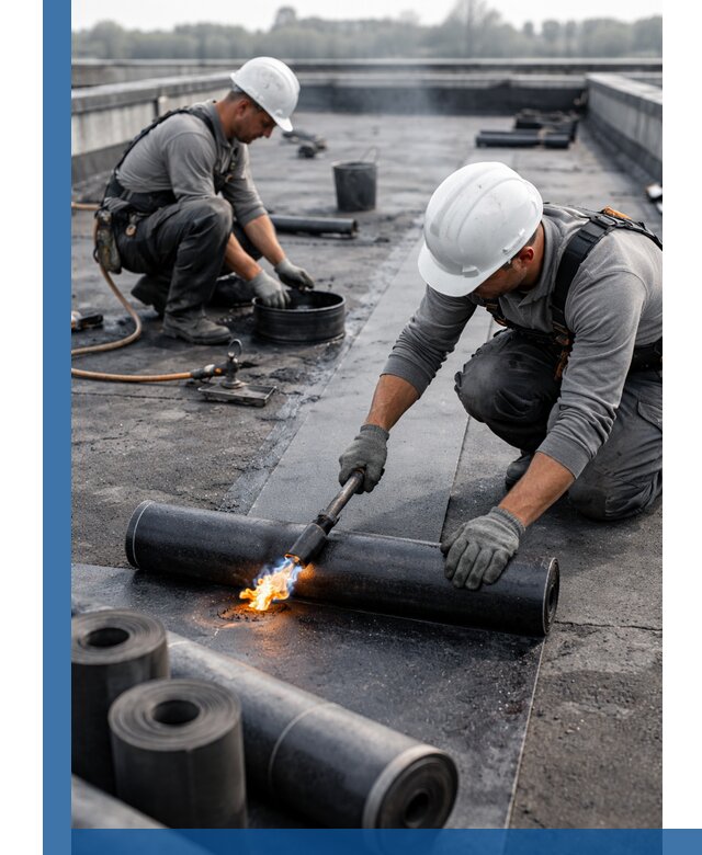 Ремонт рулонной кровли в Надыме герметизация и восстановление