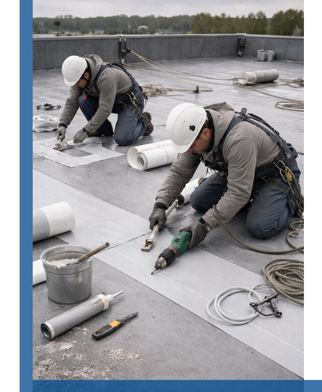 Ремонт мембранной кровли в Надыме качественно и с гарантией