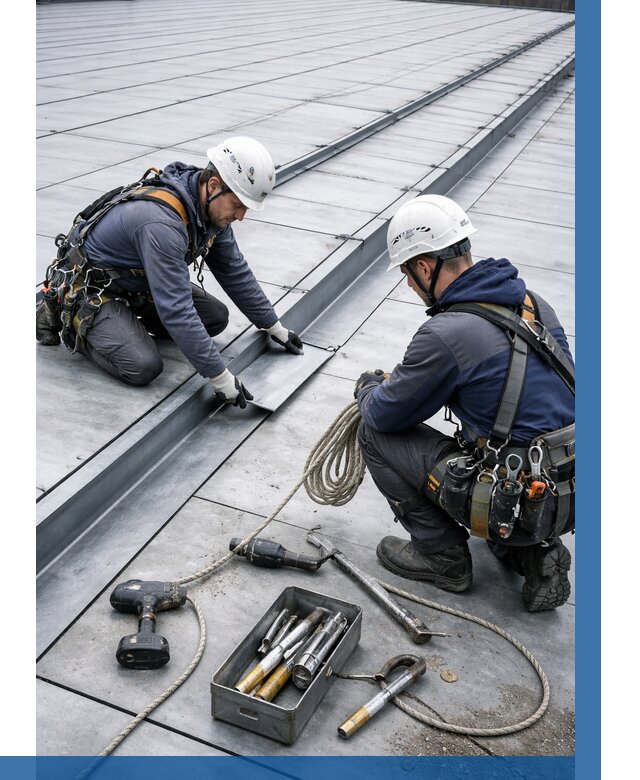 Ремонт фальцевой кровли в Надыме от 726 р. | ВЫСОТНИК-Ндм