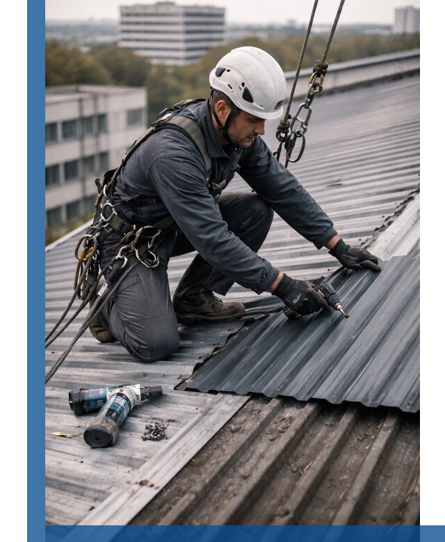 Ремонт профнастила на кровле в Надыме, работы под ключ