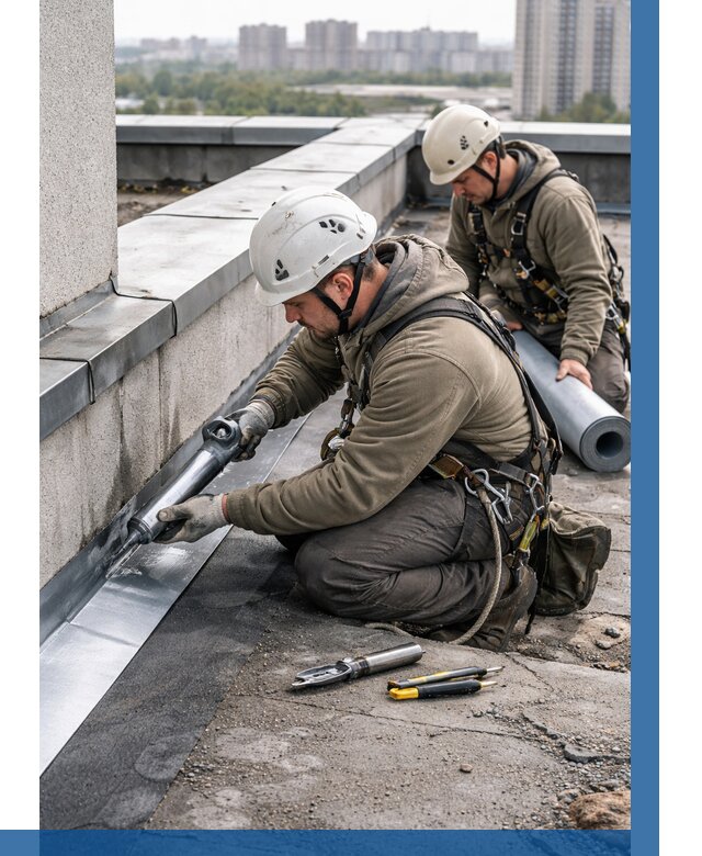 Ремонт кровельных примыканий в Надыме от 1245 р. | ВЫСОТНИК-Ндм