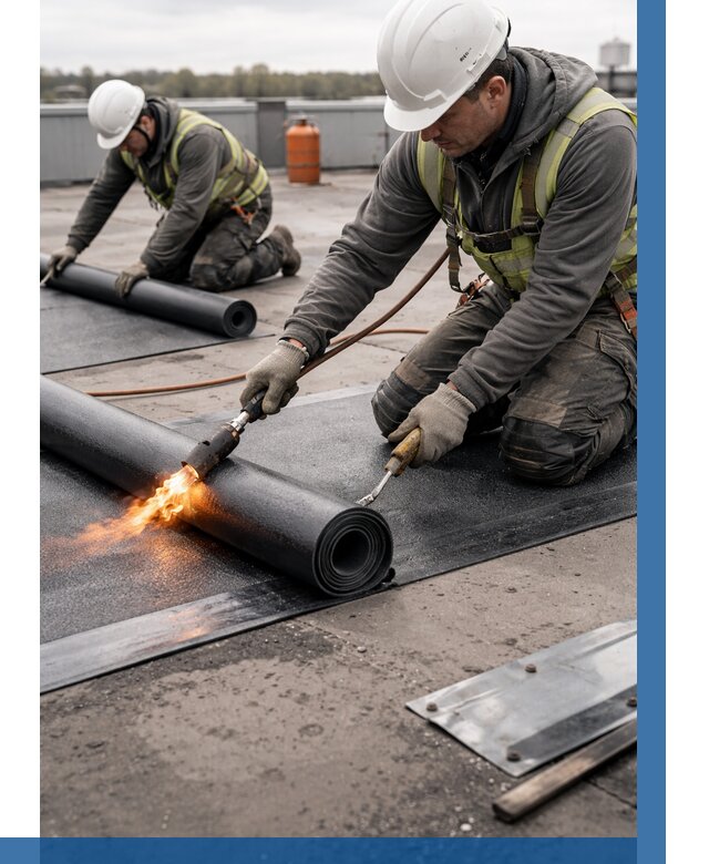 Монтаж наплавляемой кровли в Надыме от 882 р. — ВЫСОТНИК-Ндм