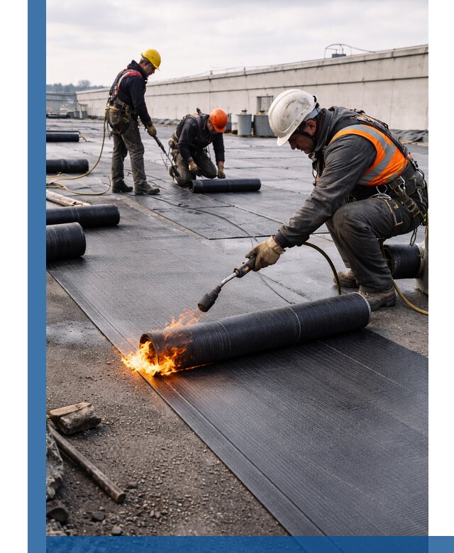 Монтаж наплавляемой кровли в Надыме профессионально