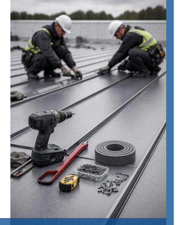 Монтаж фальцевой кровли в Надыме от 1868 р. | ВЫСОТНИК-Ндм