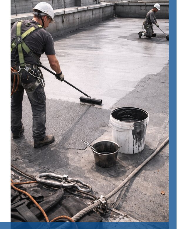 Гидроизоляция кровли жидкой резиной в Надыме от 519 р. | ВЫСОТНИК-Ндм