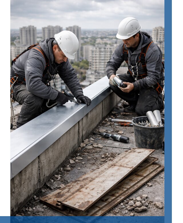 Замена парапетных крышек под ключ в Надыме от 1245 р. | ВЫСОТНИК-Ндм