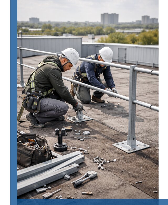 Монтаж кровельного ограждения в Надыме под ключ с гарантией