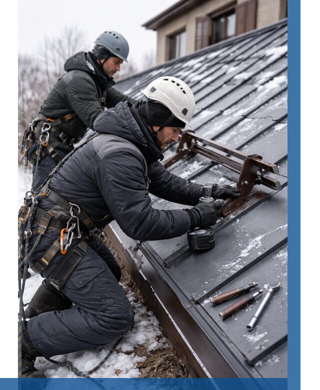 Монтаж снегозадержателей в Надыме от 467 р. | ВЫСОТНИК-Ндм