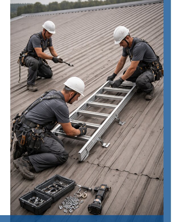 Монтаж кровельной лестницы в Надыме от 4670 р. | ВЫСОТНИК-Ндм