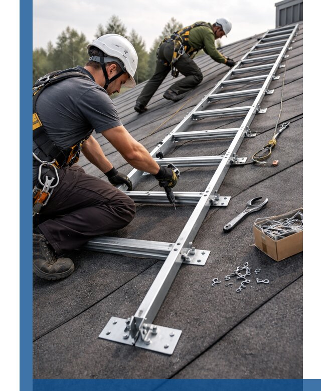 Профессиональный монтаж кровельной лестницы в Надыме под ключ