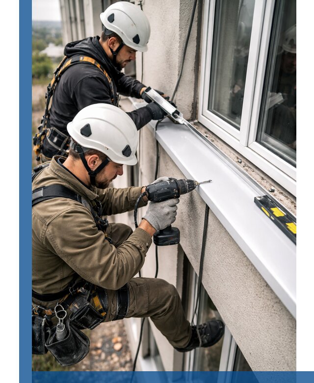 Профессиональный монтаж оконных отливов и отведения воды в Надыме