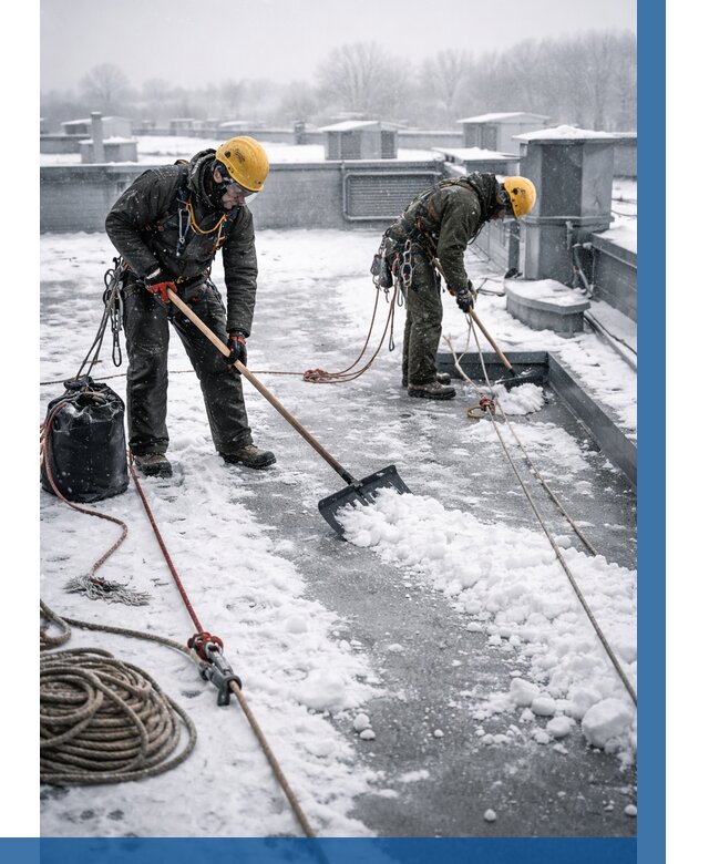 Очистка крыши от снега в Надыме от 7784 р. | ВЫСОТНИК-Ндм