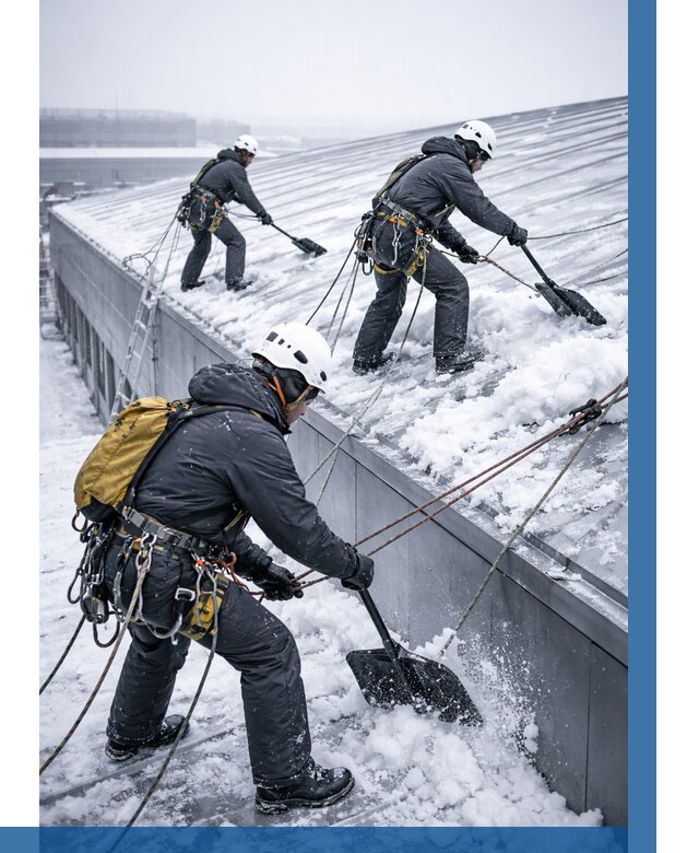 Очистка навесов от снега в Надыме от 4670 р. | ВЫСОТНИК-Ндм