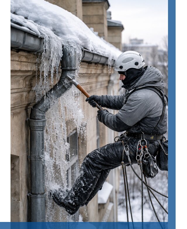 Очистка водостоков от льда в Надыме от 3632 р. | ВЫСОТНИК-Ндм