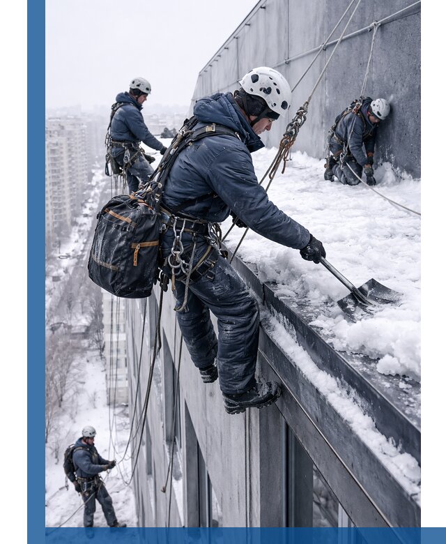 Абонентское обслуживание кровли зимой в Надыме регулярный уход