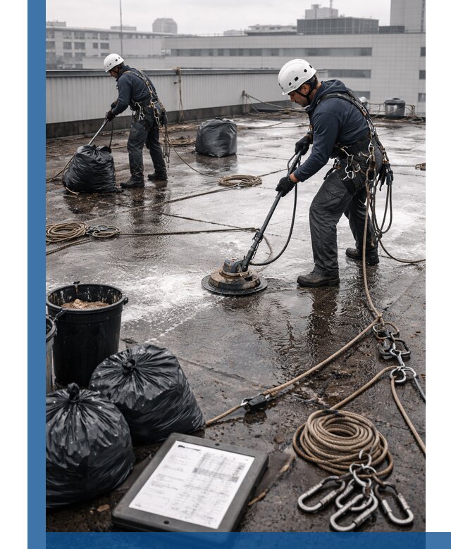 Плановая очистка кровли по графику в Надыме для безопасности