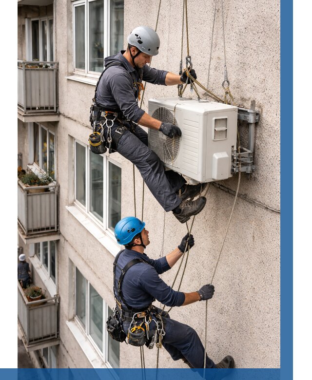 Перенос внешнего блока кондиционера в Надыме от 9340 р.| ВЫСОТНИК-Ндм