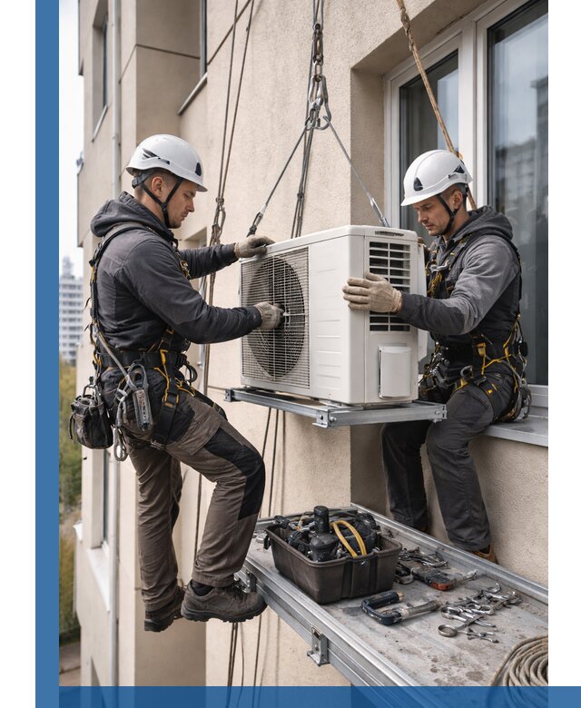 Перенос внешнего блока кондиционера в Надыме с монтажом и крепежом