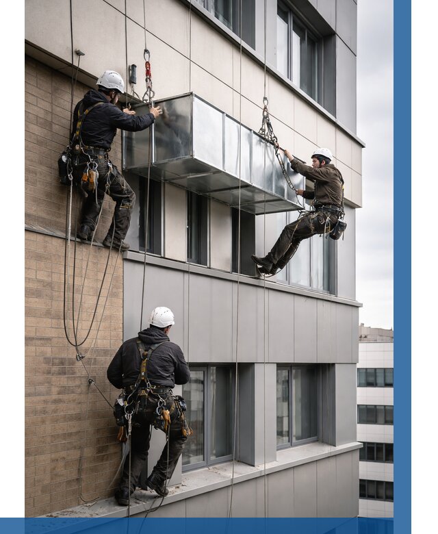 Монтаж воздуховодов на фасаде в Надыме от 1557 р. | ВЫСОТНИК-Ндм