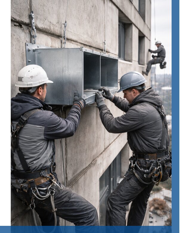 Монтаж вентиляционных коробов в Надыме от 3113 р. | ВЫСОТНИК-Ндм