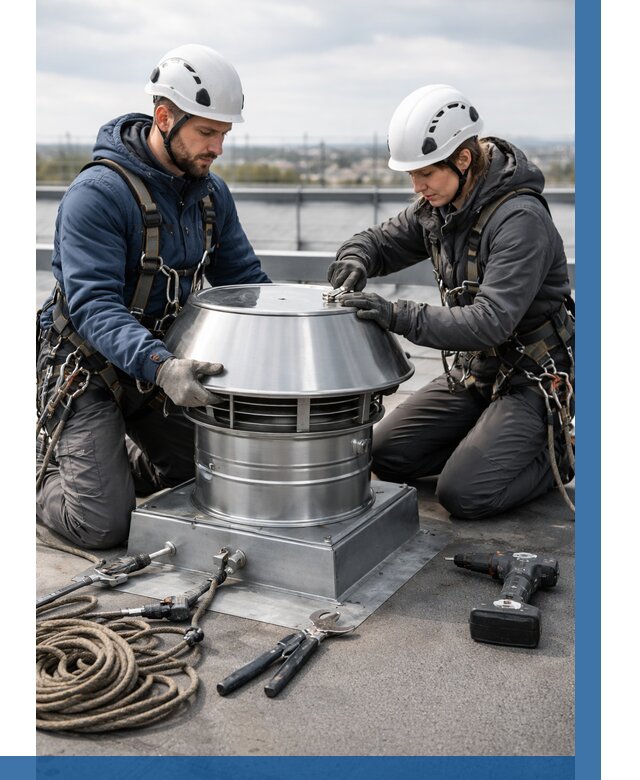 Установка дефлекторов на кровле в Надыме от 4670 р. | ВЫСОТНИК-Ндм