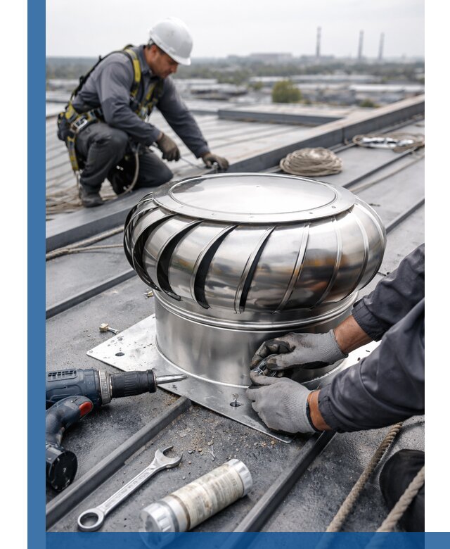 Установка дефлекторов на кровле в Надыме профессионально